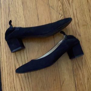 Everlane Black Suede Day  Heels Size 11